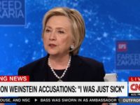 Hillary: ‘I Give 10% of My Income to Charity Every Year’ and Weinstein Donations ‘Will Be Part of That’