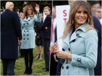 Fashion Notes: At Easter Egg Roll, Melania Trump Steals the Show with Bright Smile and Burberry Coat