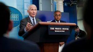 Fauci pushes for updated booster shots in final remarks from White House podium